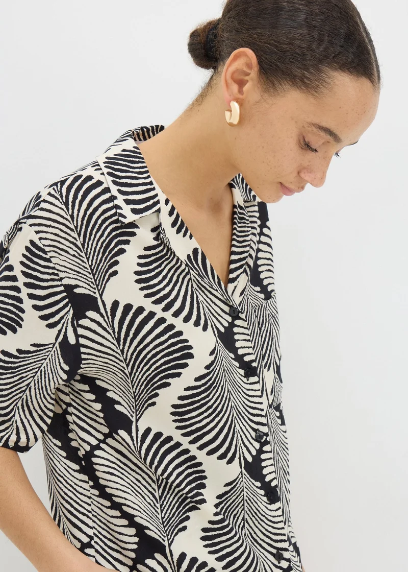 Matalan Black Monochrome Shell Shirt