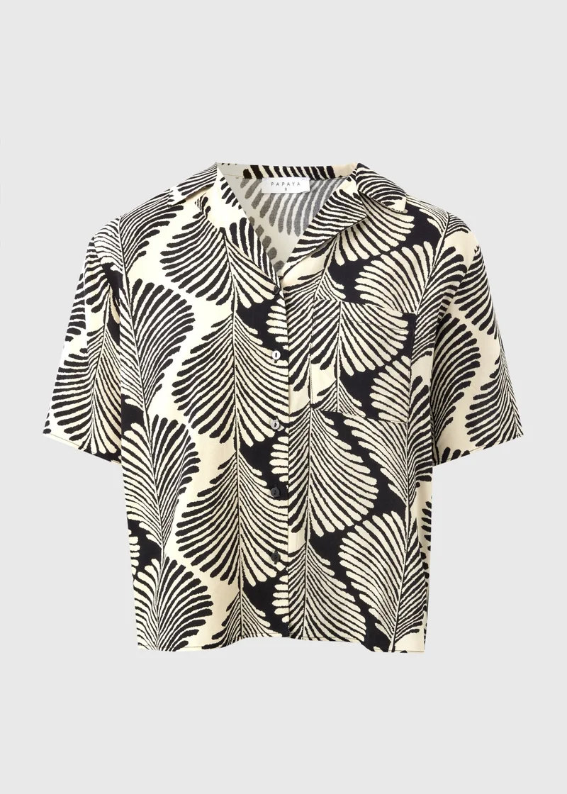 Matalan Black Monochrome Shell Shirt