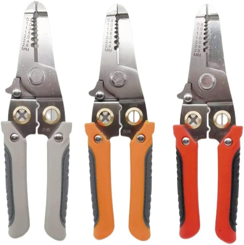 Multifunction Wire Plier Tool, Multi-Functional Wire Splitting Pliers, Stainless Steel Electrical Stripping Tool Wire Stripper Pliers, Wire Stripper Tool, Cable Cutters (Silver) - Image 1