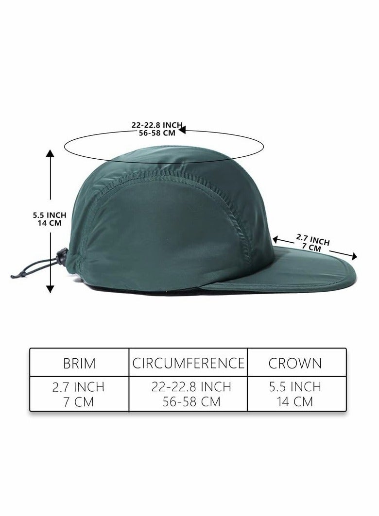 Unisex Adjustable Nylon Panel Hat for Outdoor Activities Vintage Snapback Trucker Cap for Running and Camping - Image 2