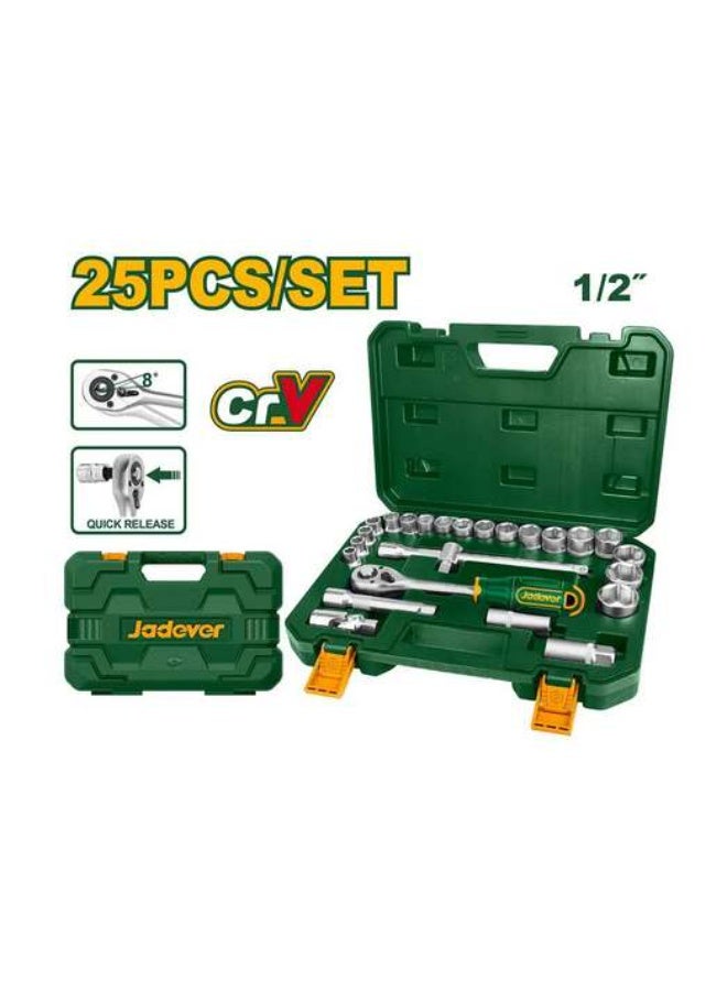 Jadever Jadever 25 Pcs 1/2Inch socket set JDST2D25 - Image 2
