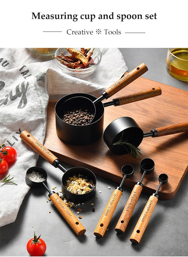 DUNISO 4 Pcs Measuring Cups Set, Stainless Steel Measuring Cups For Drying Or Liquids, Measuring Cups With Hanging Holes,Mirror Polishing，Suitable For Home Baking And Cooking  - Image 2
