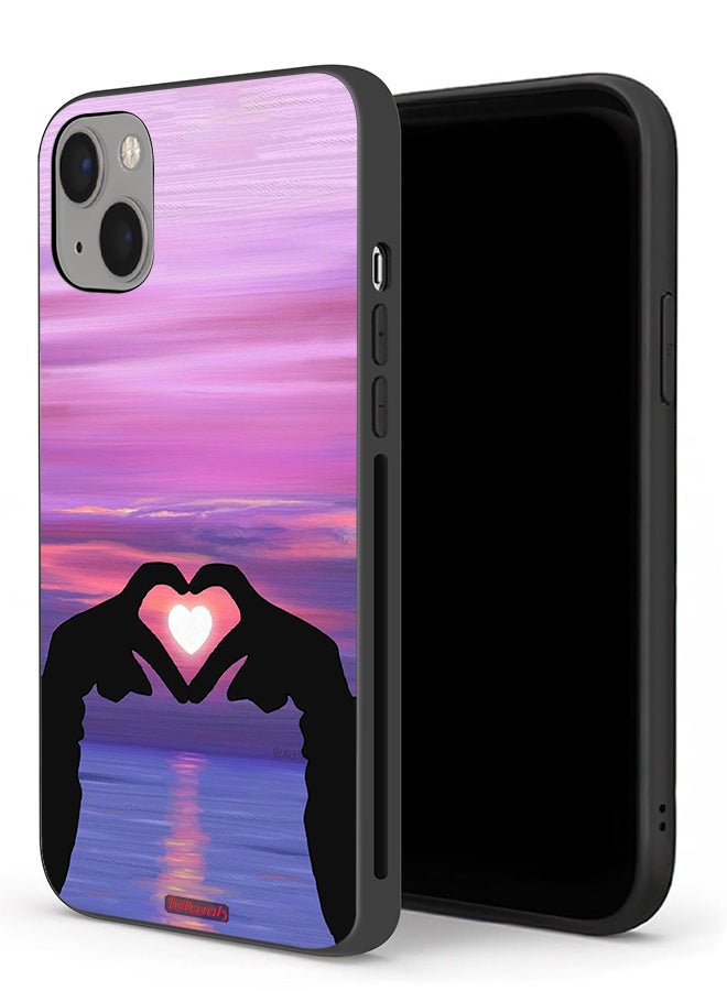 Tolwak Apple iPhone 13 Protective Case Heart Moon - Image 1