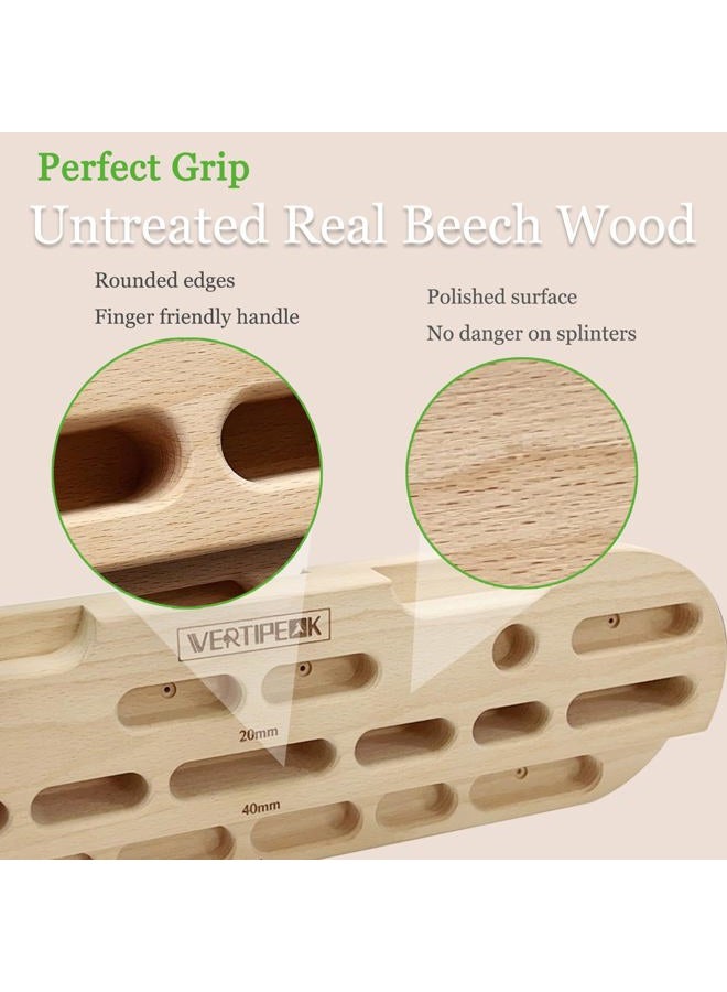 VERTIPEAK Wooden Hangboard Rock Climbing, Climbing Fingerboard with Mounting Kit for Hanging Practice, Finger Strength and Pull Up, and Bouldering Gift for Climbers (Basic) - Image 5