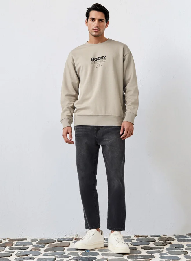 SP Characters Rocky Balboa Print Sweatshirt