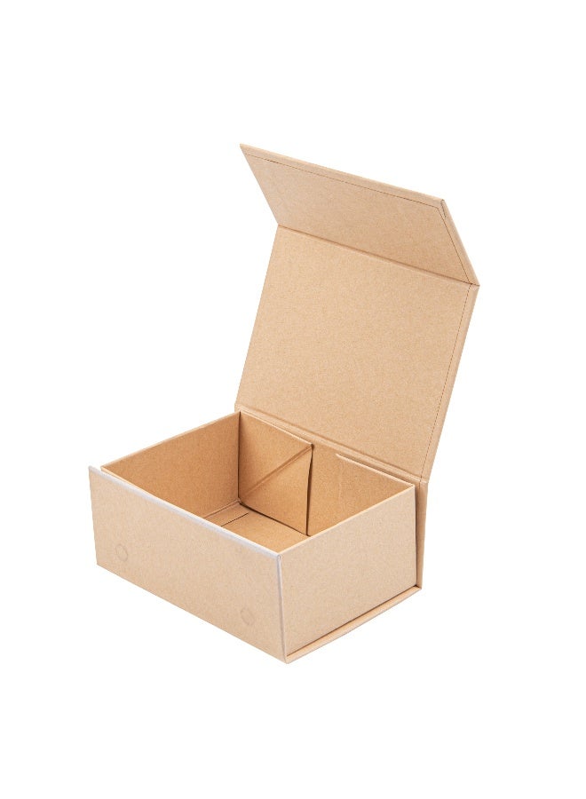 Restaurantware 5 x 4 x 2.4 Inch Magnetic Gift Boxes, 10 Sturdy Collapsible Gift Boxes - For Groomsman And Bridesmaid Proposals, Built-In Lid, Kraft Paper Luxury Storage Boxes, Grease-Resistant - Image 1