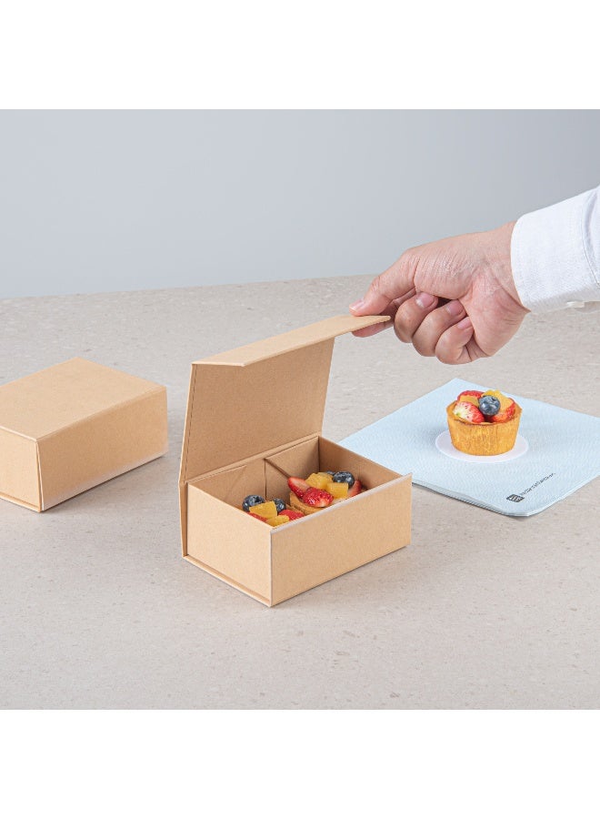 Restaurantware 5 x 4 x 2.4 Inch Magnetic Gift Boxes, 10 Sturdy Collapsible Gift Boxes - For Groomsman And Bridesmaid Proposals, Built-In Lid, Kraft Paper Luxury Storage Boxes, Grease-Resistant - Image 5