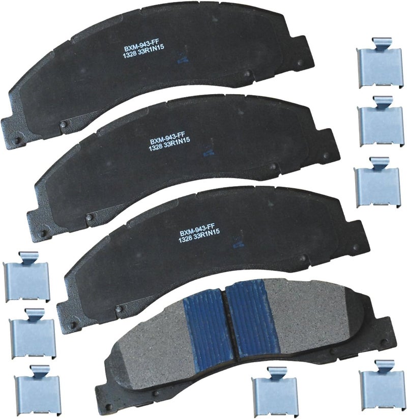 Bendix Premium SBM1328 Semi-Metallic Front Brake Pads for Select Models Ford E-150, E-150 Econoline, E-250, E-350 Super Duty, E-450 Econoline Van, Wagon - Image 1