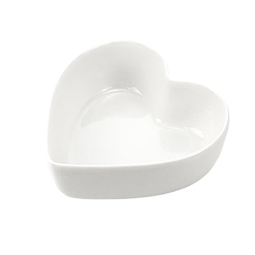 WAIT FLY Heart-shaped Bowls for Salad Soup Snack Dessert Best Kitchen Household Cooking Gifts for Home Kitchen, White - Image 1