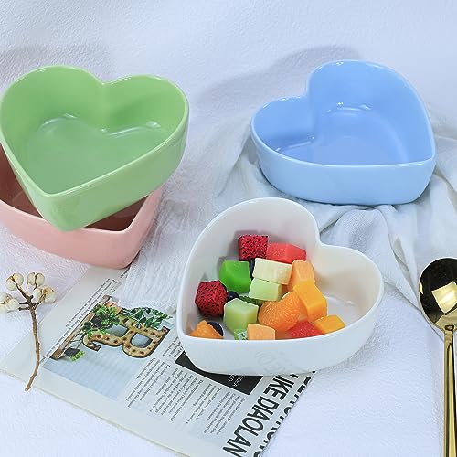 WAIT FLY Heart-shaped Bowls for Salad Soup Snack Dessert Best Kitchen Household Cooking Gifts for Home Kitchen, White - Image 4