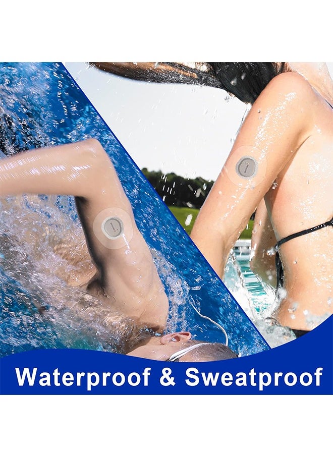 30Pcs Dexcom G7 Adhesive Patches, Waterproof G7 Overpatches Sensor Covers with Hole, Transparent CGM Protection Tape 10 Days Long Stay Latex-Free Breathable Hypoallergenic Sweat-proof