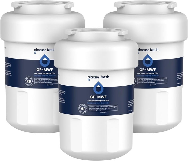 GLACIER FRESH MWF Water Filters for GE Refrigerators, 3 Pack - Image 1
