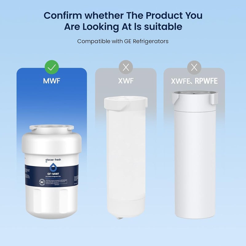 GLACIER FRESH MWF Water Filters for GE Refrigerators, 3 Pack - Image 4
