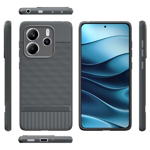 Casotec Shockproof Case for Mi Redmi Note 14 5G | Full Camera Protection | TPU Flexible Back Cover for Mi Redmi Note 14 5G (Graphite Grey) - Image 3