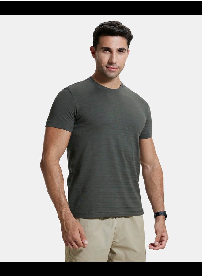 JOCKEY - Jockey IM21 Men's Super Combed Supima Cotton Solid Round Neck Half Sleeve T-Shirt - Image 1