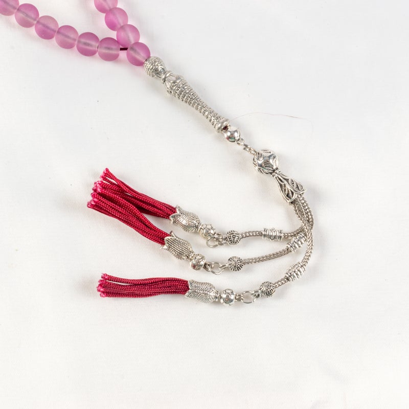 سبحة من حجر الأوبال البينك الخلاب من 33 حبة - Image 4