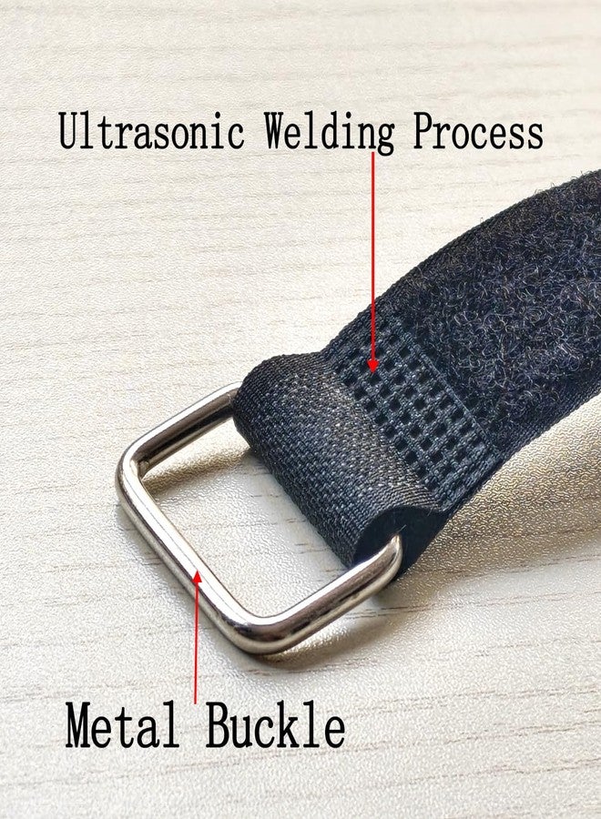 VIGAER Vigaer 12 inch Cinch Cable Tie Down Straps, 12 Pcs Reusable Hook and Loop Fastening Nylon Cable Tie Wraps with Metal Buckle - Image 3