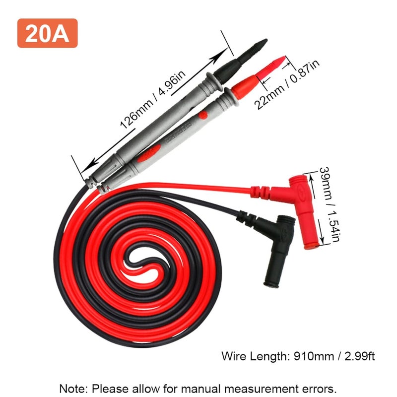 20A Gold Multimeter Test Leads Kit Probes for Voltage Current Motherboard - Image 3