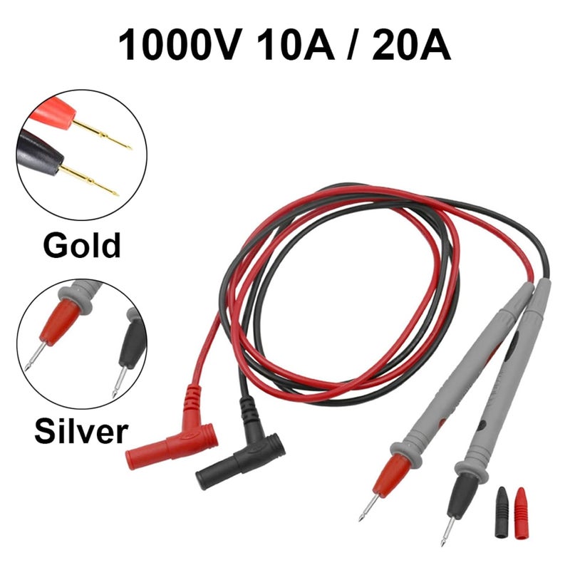 20A Gold Multimeter Test Leads Kit Probes for Voltage Current Motherboard - Image 4