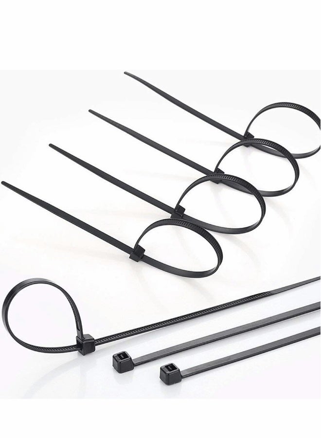 Loquat Black Cable Ties  100 mm 2.5 mm,4 Premium Tie Wraps Self Locking Small Nylon Zip Ties for Home Office Garage and Workshop 1000 Pack - Image 4