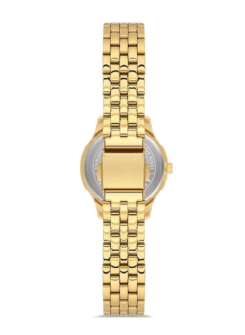 OMAX Omax Women's Gold Casual Luxury Wrist Watch, Watches for Women, Stainless Watches, Steel Band, White Round Dial, Waterproof Watch, 1 Year Warranty  - Image 3
