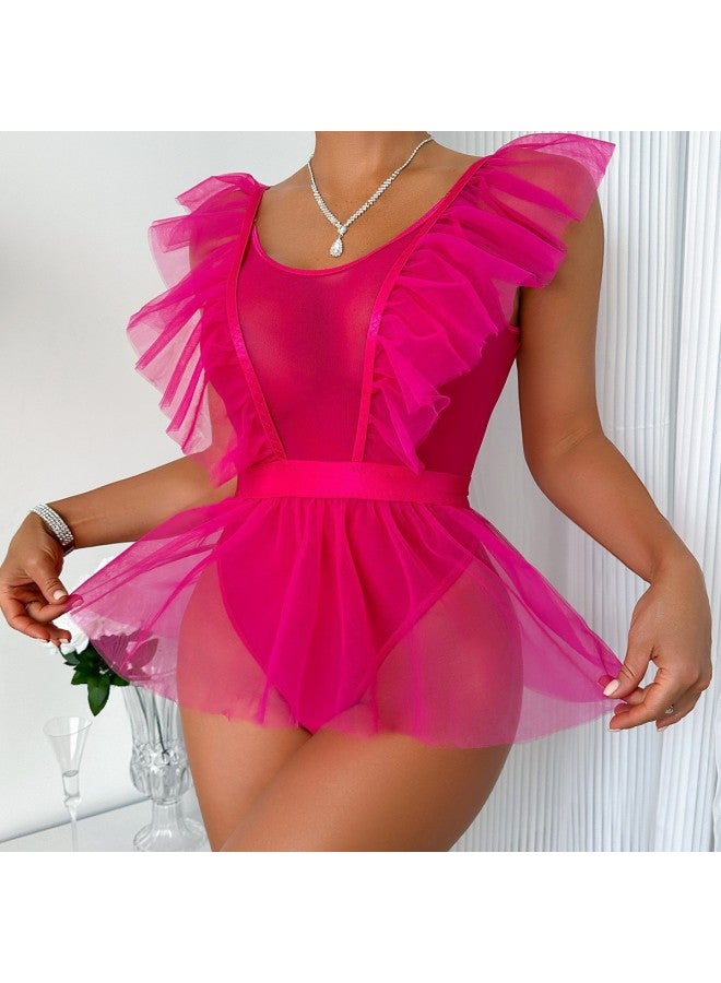 European And American Intimates Flirting Suit Women's Hot Bed No Need To Take Off Passion Teasing Suit Large Size New