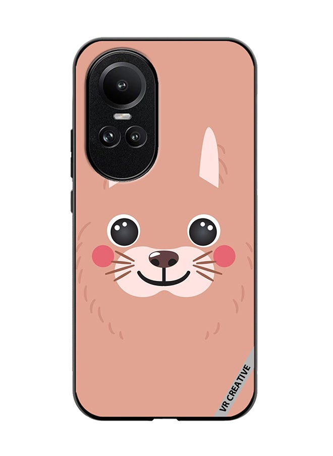 VR CREATIVE Protective Case Cover For Oppo Reno 10 Pro Lama Cartoon Face Design Multicolour  - Image 1