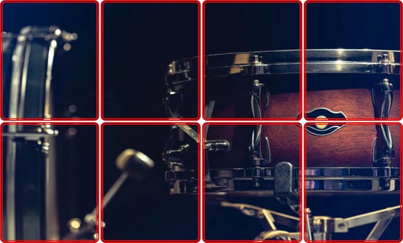 RHYTHM PRO مجموعة ملصقات درام سيت من الفينيل مقاومة للماء مجموعة من 8 قطع متوافقة مع رولاند أوكتاباد SPD20X/SPD-20PRO/SPD-30. - Image 2