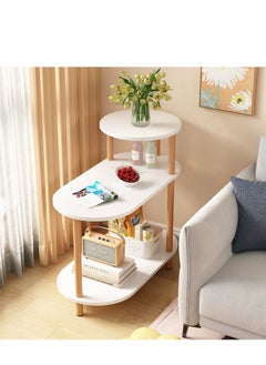 Y&D 3 TIer Nordic Light Luxury Style Wood Classic Tea Side End Table Sofa Bedside Table for Small Spaces, Living Room Bedroom Office  - Image 1