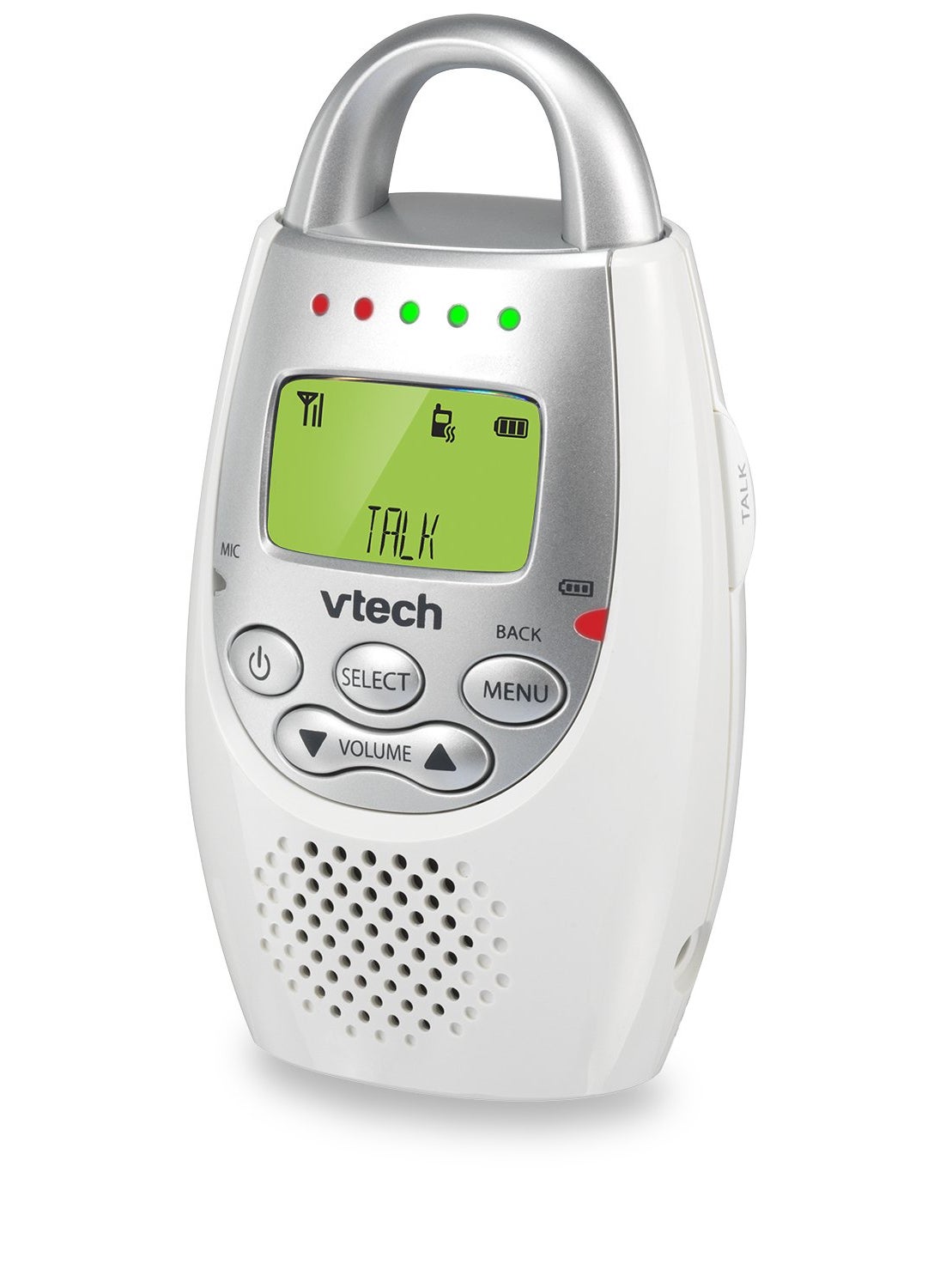 vtech VTech DM221-2 Audio Baby Monitor with up to 1,000 ft of Range, Vibrating Sound-Alert, Talk Back Intercom, Night Light Loop & Two Parent Units, White  - Image 4