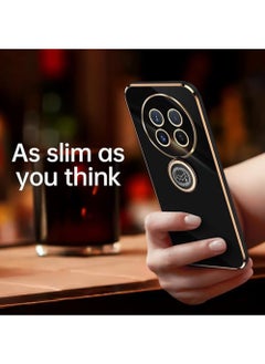 STAUD Realme 12 5G/ Realme 12x 5G Case Cover, Luxury Plating Soft Back Cover, Raised Full Camera Protection,Slim Thin TPU Mobile Phone Case Black  - Image 2