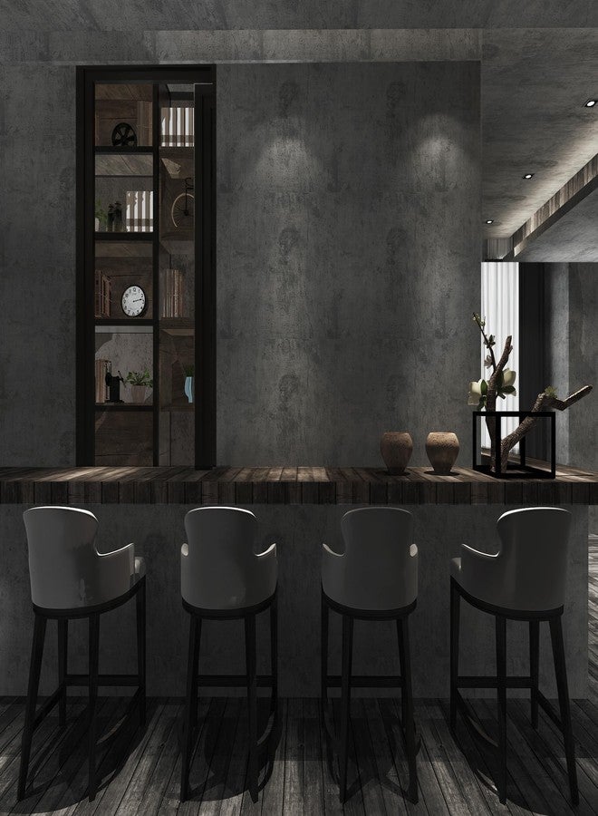 TOTIO Gray Concrete Wallpaper Peel Stick Matte Thick 16x354 inch Cement Contact Paper for Countertop Waterproof Oil Proof Self Adhesive Furniture Stickers Kitchen Counter Shelf Liner Wall Vinyl Decorative - Image 2