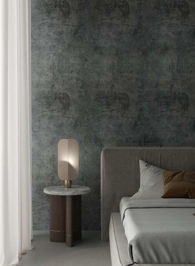 TOTIO Gray Concrete Wallpaper Peel Stick Matte Thick 16x354 inch Cement Contact Paper for Countertop Waterproof Oil Proof Self Adhesive Furniture Stickers Kitchen Counter Shelf Liner Wall Vinyl Decorative - Image 1