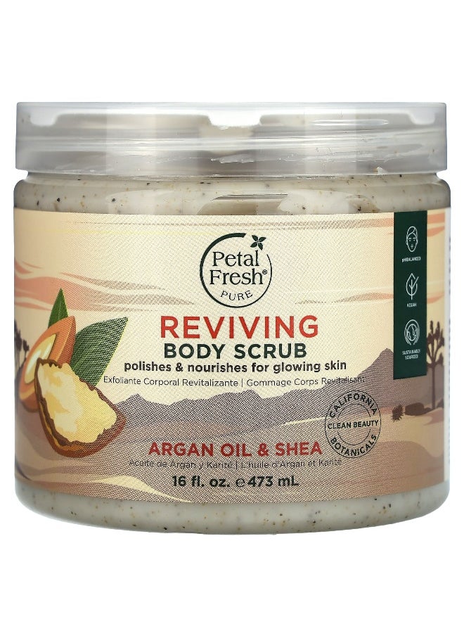Petal fresh - Petal Fresh, Pure, Reviving Body Scrub, Argan Oil & Shea, 16 fl oz (473 ml) - Image 1