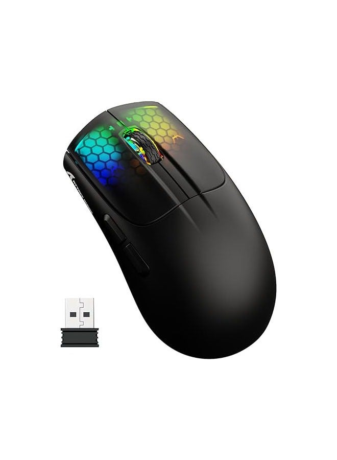 general Ultralight Wireless Gaming Mouse 49g, Tri-Mode Aerox Wireless Mouse - Wired/2.4G/BT5.0, PAW3312 PixArt Optical Sensor, Up to 4000DPI, RGB Backlight, PC/MAC Long Battery Life - Image 1