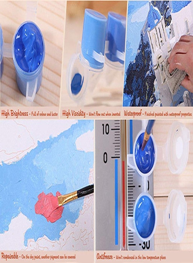 HASTHIP Diy Oil Painting, Acrylic Figures Painting, Paint By Number Adult With 3X Magnifier Card, Printed, Multicolor - Image 4