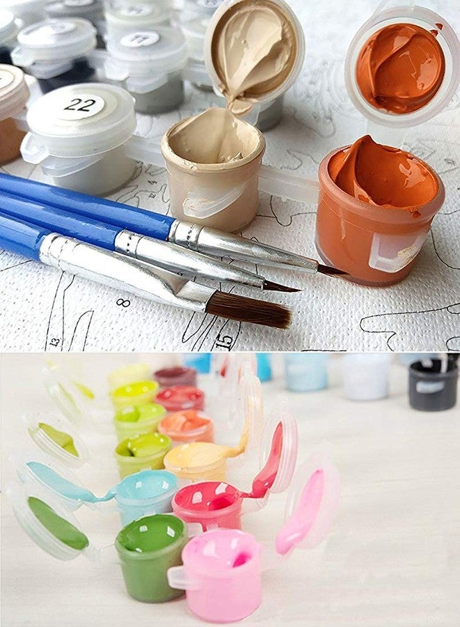 HASTHIP Diy Oil Painting, Acrylic Figures Painting, Paint By Number Adult With 3X Magnifier Card, Printed, Multicolor - Image 3