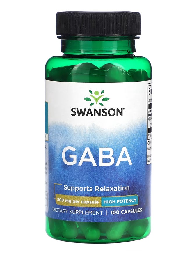SWANSON Gaba High Potency 500 mg 100 Capsules
