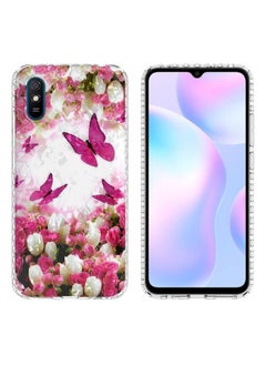 HuHa Case Cover For Xiaomi Redmi 9A / Redmi 9i India 2.0mm Airbag Shockproof TPU Phone Case Dancing Butterflies 