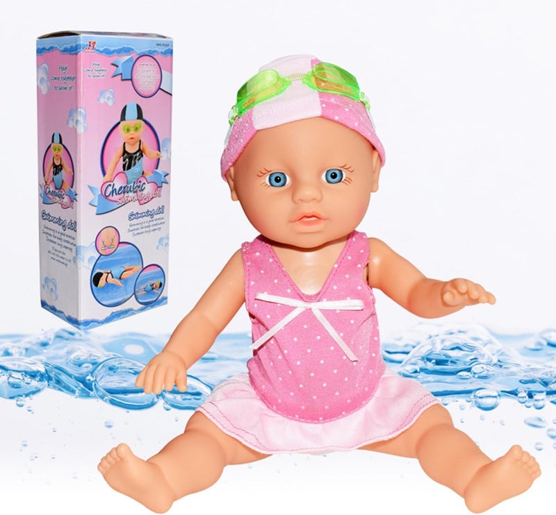 WesGen Swimming Baby Toy, Waterproof Electric Water Toy for Pool - Pink  B - Image 1
