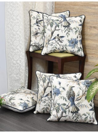 Clasiko Cushion Covers Set of 5; 16x16 Inches; Blue Flowers & Birds - pzsku/Z0D5129312C07056B2885Z/45/_/1737721798/19728e34-a0dc-4be3-910d-b221db0fd2b3