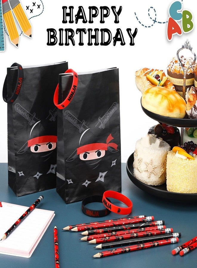 Nezyo 24 Pcs Ninja Pencils for Kids Ninja Party Favor Pencils with Eraser Birthday Party Decorations for Back to School Gift Prize Carnival Goodie Bag Stuffer Classroom Reward Piñata Filler - Image 2