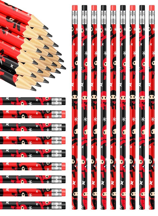 Nezyo 24 Pcs Ninja Pencils for Kids Ninja Party Favor Pencils with Eraser Birthday Party Decorations for Back to School Gift Prize Carnival Goodie Bag Stuffer Classroom Reward Piñata Filler - Image 1
