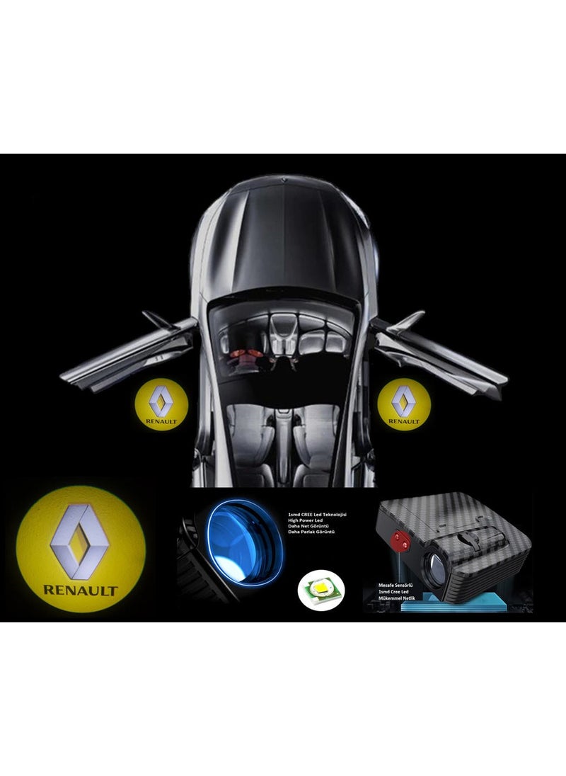 Femex Renault Battery Operated Adhesive Under Door Logo with Distance and Darkness Sensor  - Image 2