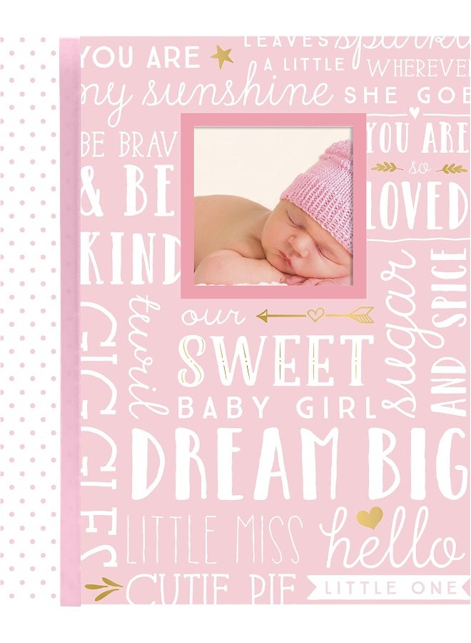 Lil Peach كتاب ذكريات الطفل ليل بيش للأعوام الخمسة الأولى - احلم كبيرًا - لعبة الكلمات - مذكرات الطفل، حفل استقبال، وردي - Image 1