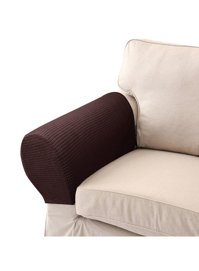 1 زوج من أغطية أذرع الأريكة واقيات أذرع الأريكة المرنة أغطية أذرع الكرسي القابلة للإزالة - Image 3