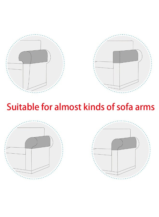 1 زوج من أغطية أذرع الأريكة واقيات أذرع الأريكة المرنة أغطية أذرع الكرسي القابلة للإزالة - Image 4