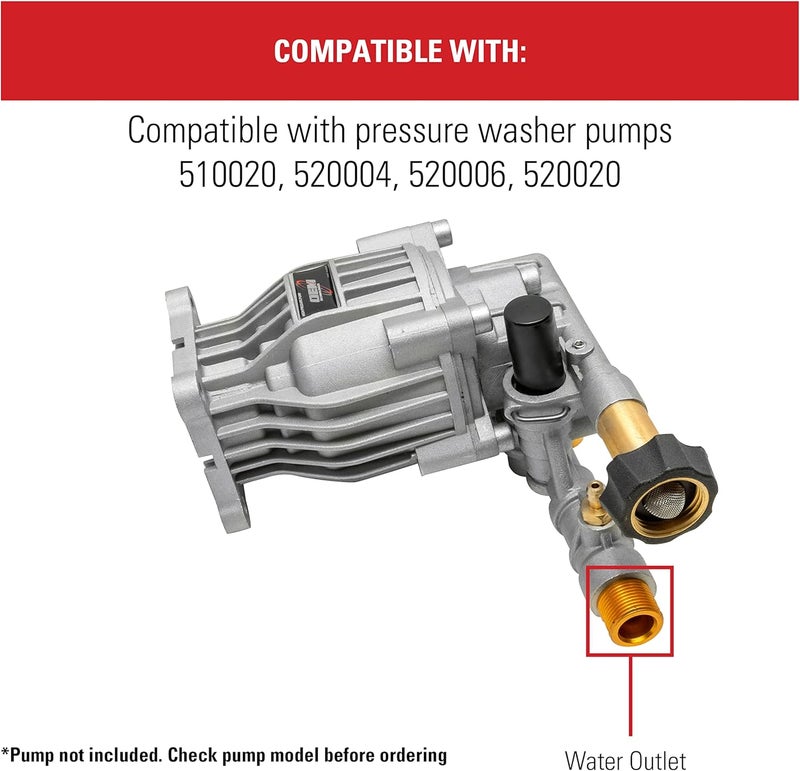 Simpson Cleaning 7110264 Water Oulet Fitting for OEM Technologies Axial Cam Pressure Washer Pumps Gold - Image 3