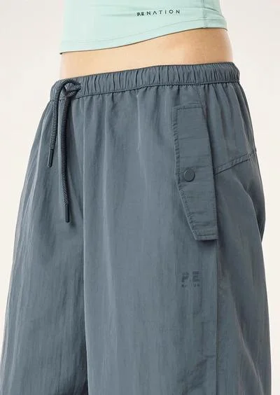 بي إي نيشن Effortless Wide-Leg Woven Cargo Pants