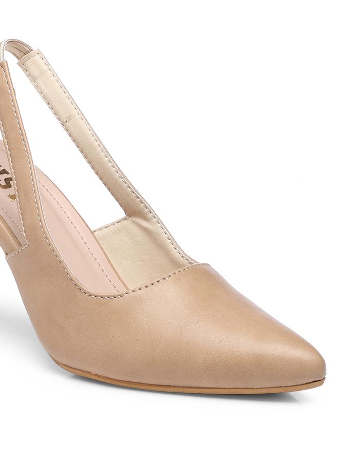 GNIST GNIST Plain Pointed Toe Stiletto Heel Slingback Shoes  - Image 3